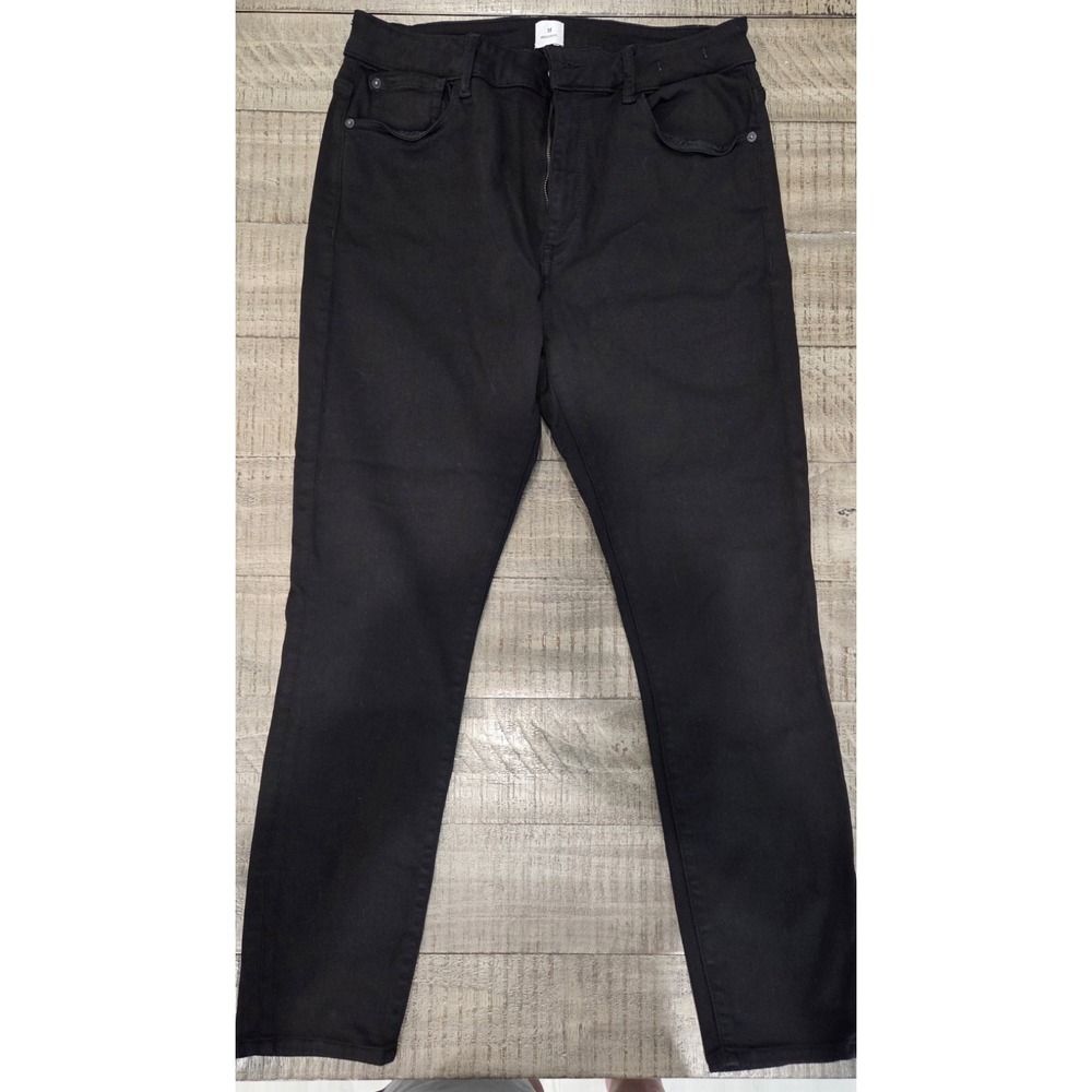 Madison Parsons Highrise Skinny Ankle Pants Womens Size M 14/32 Black Solid